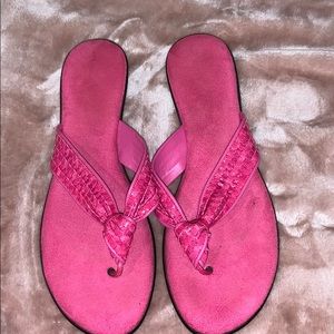 Italian Made flip flops pink, size 8.5
